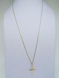 Cordão Corrente Masculina Ouro 70cm + Pingente Crucifixo Ouro 18k Cadeado - Dr joias
