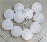 Cordão Led Bolas Fio De Luz Luminária Decoração Branco - Limp plastic