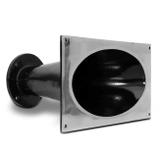 Corneta Curta MusicAll MU-2650 Trio Boca Oval Preto e Cromado Alumínio
