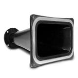 Corneta Longa MusicAll MU HL 2550 Trio Boca Quadrada Reto Preto e Cromado Alumínio