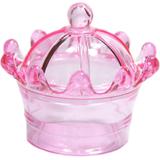 Coroa De Acrílico Para Lembrancinhas Com 10 - Rosa - Dubemfest