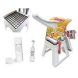 Cortador de Batatas Palito e Legumes Fatiador e Descascador Branco Batata Chef Fantástico - Jkl plasticos