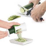 Cortador de legumes verduras espiral tesoura faca fatiador - Interponte