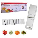 Cortador/Fatiador De Legumes De Metal/Plastico Com 7 Laminas + Ralador - Keita