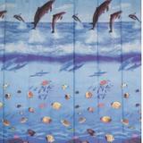 Cortina Box PVC Náutica Colorful Bella Casa 198cmx180cm Azul