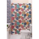 Cortina de Box para Banheiro 1,40m x 1,98m Mandalas - Home fernandes