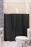 Cortina de Box para Banheiro 1,40m x 1,98m Preto - Home fernandes