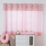 Cortina Infantil com Ilhós Menina Estampada 100% Algodão - Bruna baby