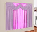 Cortina Paris Lilás e Rosa 2,00m x 1,70m - Varão Simples - Meu lar enxovais