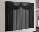 Cortina Paris Preto e Cinza 2,00m x 1,70m - Varão Simples - Meu lar enxovais