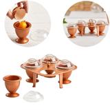 Cozedor Ovos Cozidos 4 Formas Ceramica Cozido Cozinha - Ab midia