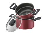 Cozi-vapore 16cm loreto vermelho aluminio com revestimento antiaderente tramontina