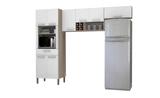 Cozinha Ametista 3 Peças C2 Nogal / Branco - Kits Paraná