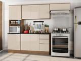 Cozinha Compacta Poliman Móveis Paris J75030 - com Balcão Nicho para Micro-ondas 9 Portas