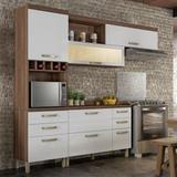 Cozinha Condessa 1 Nogal/Branco - Nesher