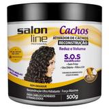 Creme ativador de cachos Salonline reconstrução 500gr (Emb. contém 3un.) - Salon line