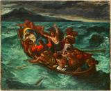 Cristo dorme na Tempestade - Eugène Delacroix - Tela 50x60 Para Quadro - Santhatela