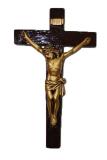 Cristo na Cruz Cor de Ouro 20 cm em Gesso - Imagens januzzi