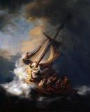 Cristo na Tempestade do Mar da Galiléia - Rembrandt - Tela 30x37 Para Quadro - Santhatela