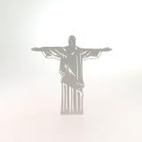 Cristo Redentor Decorativo Branco Fosco Ferro - Corte cores