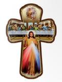 Crucifixo cruz parede resinada santa ceia / jesus misericordioso - Fornecedor 2