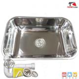Cuba inox n2 56x34x17cm 430 tecnocuba valvula e sifao