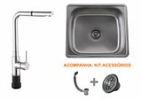 Cuba Simples 9162 Platin+Torneira Milão Gourmet Inox Guimmis