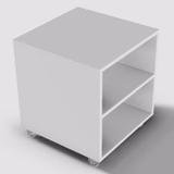Cubo Em Mdf Com Rodízios Cristal 40x40x40 C/ DIVISORIA - Organibox