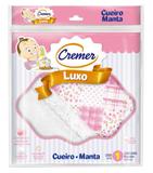 Cueiro Manta De Flanela - Cremer Menina - Rosa - 80x80cm