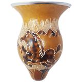 Cuia De Chimarrão Mate Desenhada Bocal Alumínio Tradicional - Zanline