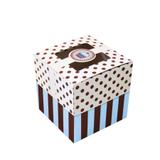 Cupcake Box Azul e Marrom 08 unidades - Festabox