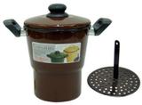Cuscuzeira Esmaltada Metallouça Marron