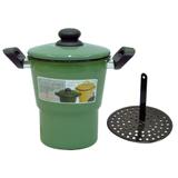 Cuscuzeira Esmaltado Verde Metallouça