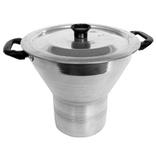 Cuscuzeira grande de aluminio 20 cm - Assumpçao