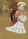 Dama de Outono - Georges de Feure - Tela 60x82 Para Quadro - Santhatela