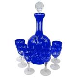 Decanter com 6 taças para vinho - Btc decor