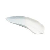 Decor ceramica curved feather branco/azul 17.3x6.6x2.5cm - Urban
