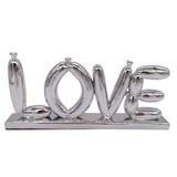 Decor resina letter baloon love prata 22,5 x 3 x 9,5 cm - Urban