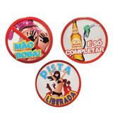 Decoração de Festa Kit Placa Redonda 06 unidades Festança - Festabox