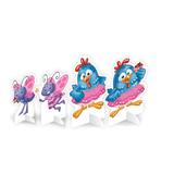 Decoração de Mesa Galinha Pintadinha - Rosa c/ 8 unid - Festcollor