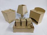 Decoração Kit Bebe Higiene Madeira Mdf Cru Liso 7 Peças Encaixe - Mdf store