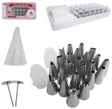 Decorador de bolo / saco para confeitar de silicone + 23 bicos de metal - Fu xing