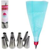 Decorador De Bolo Saco Para Confeitar De Silicone + 9 Bicos - Fu xing