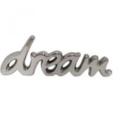 Decorativo Cerâmica Hadwrittig Letter Dream 15cmx43,5cmx3,6cm Prata - Urban