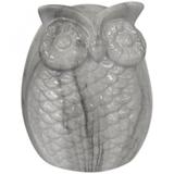 Decorativo Cerâmica Marble Owl 13,5cmx11cmx11cm Branco - Urban