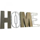 Decorativo Madeirametal Moder Letter Home 15,3cmx39cmx2,5cm Bege - Urban