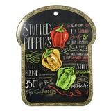 Descanso De Panela Decorativo Pepper Em Ceramica L25Xp20Cm Cor Preta - 24240 - Dynasty