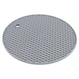 Descanso de Panela em Silicone Cinza Redondo Euro