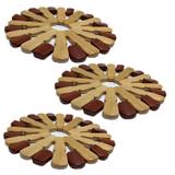 Descanso De Panelas Redondo Bambu C/ 3 Pcs Porta Panela - Monaliza