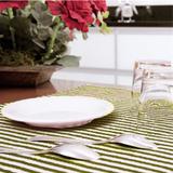 Descanso de Prato e Copo Buettner Microfibra Verde Listrado Cooking